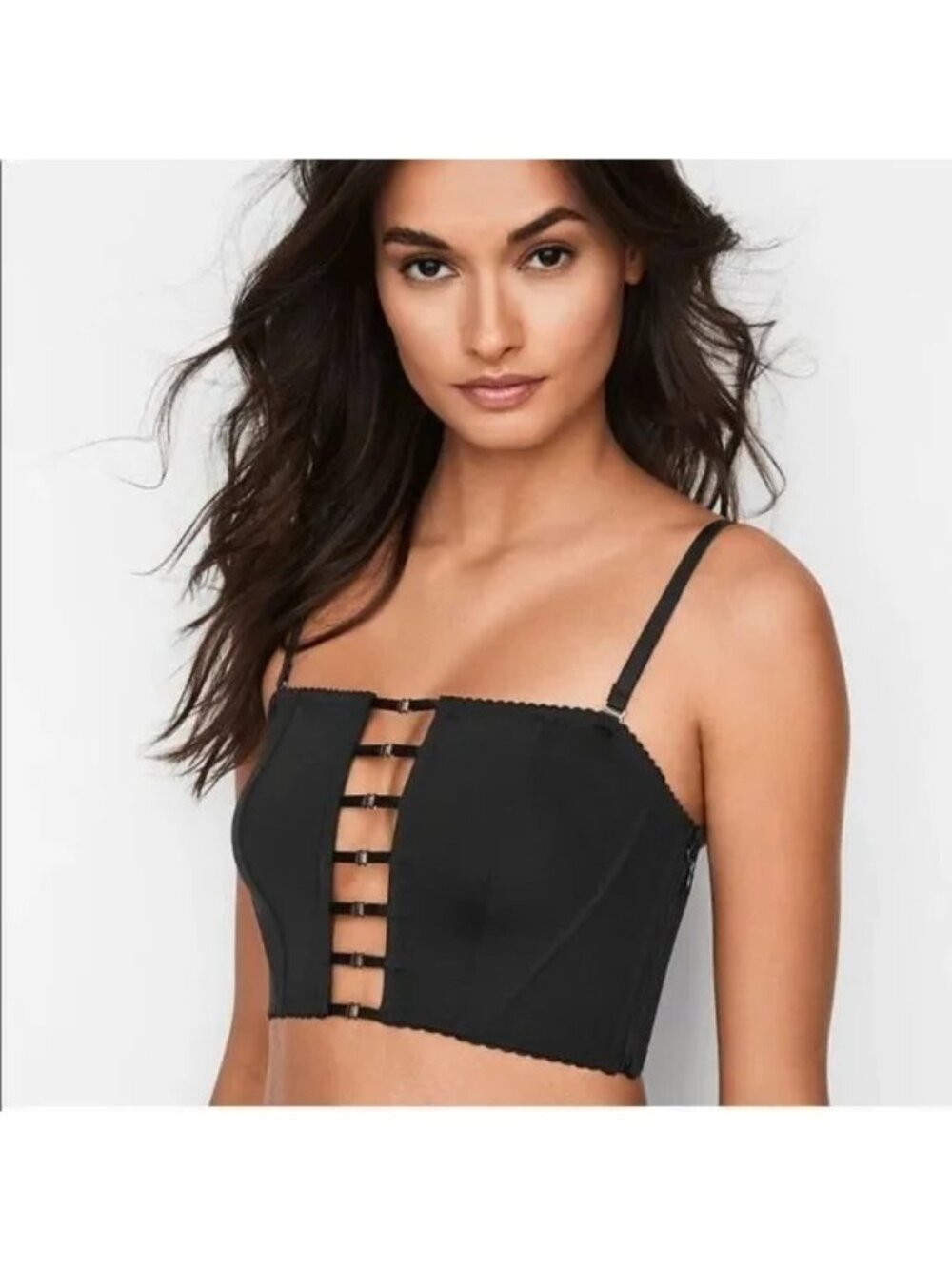 Victorias Secret Black Strapless Corset Bustier